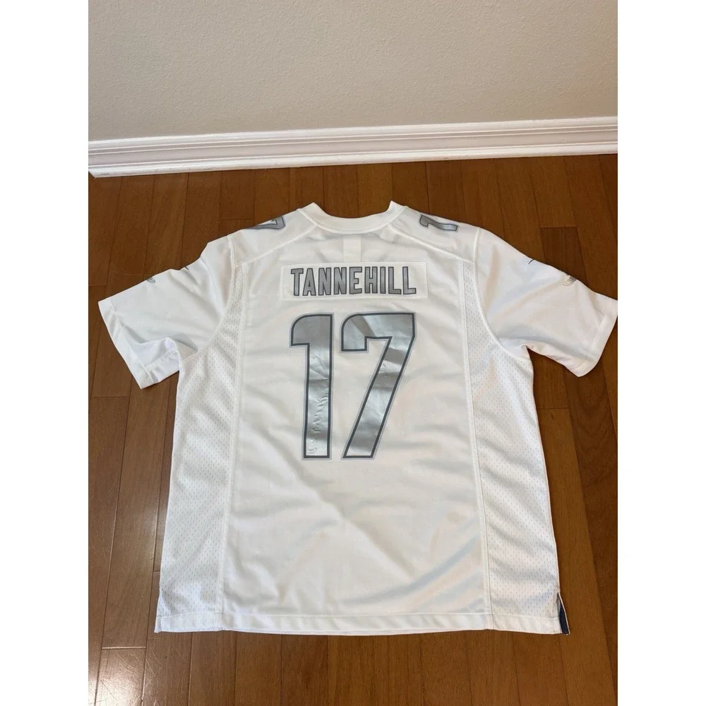 Nike Miami Dolphins Ryan Tannehill #17 NFL Jersey White Silver Men XXL 2XL